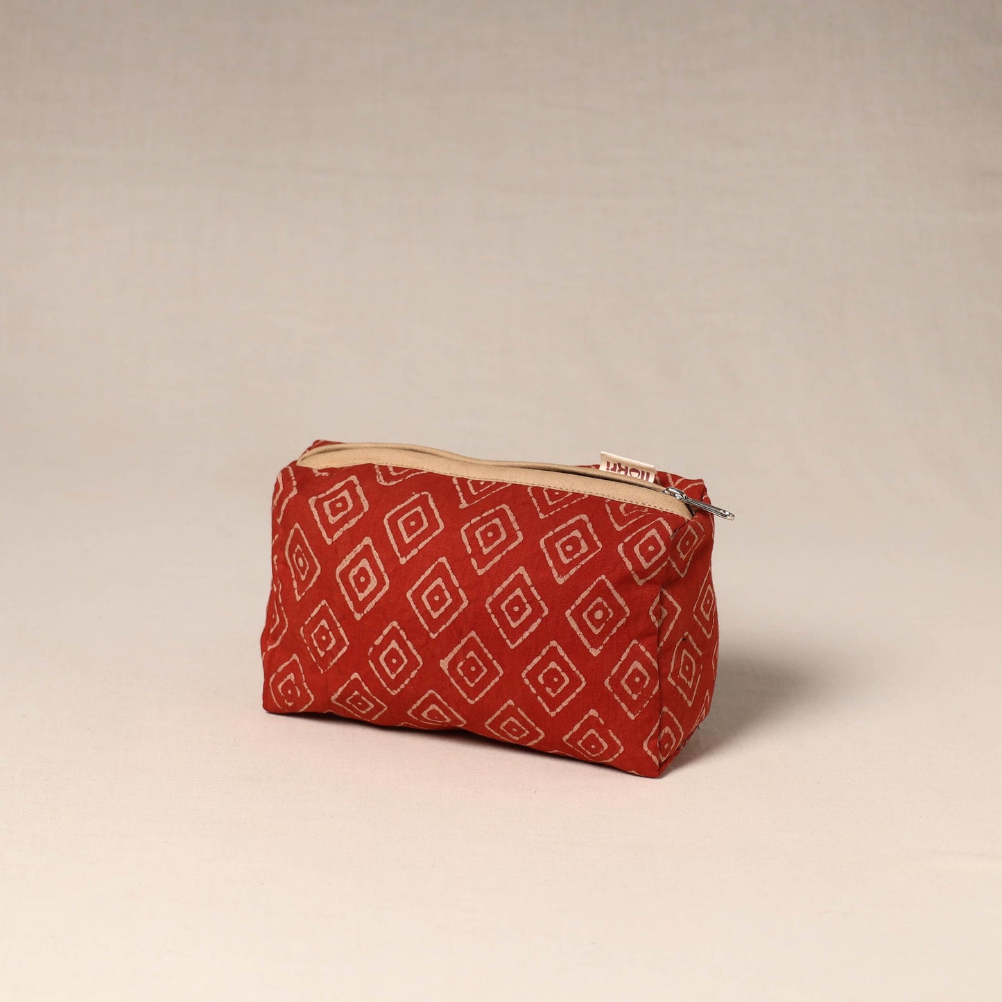 Brown - handcrafted fabric toiletry pouch 34