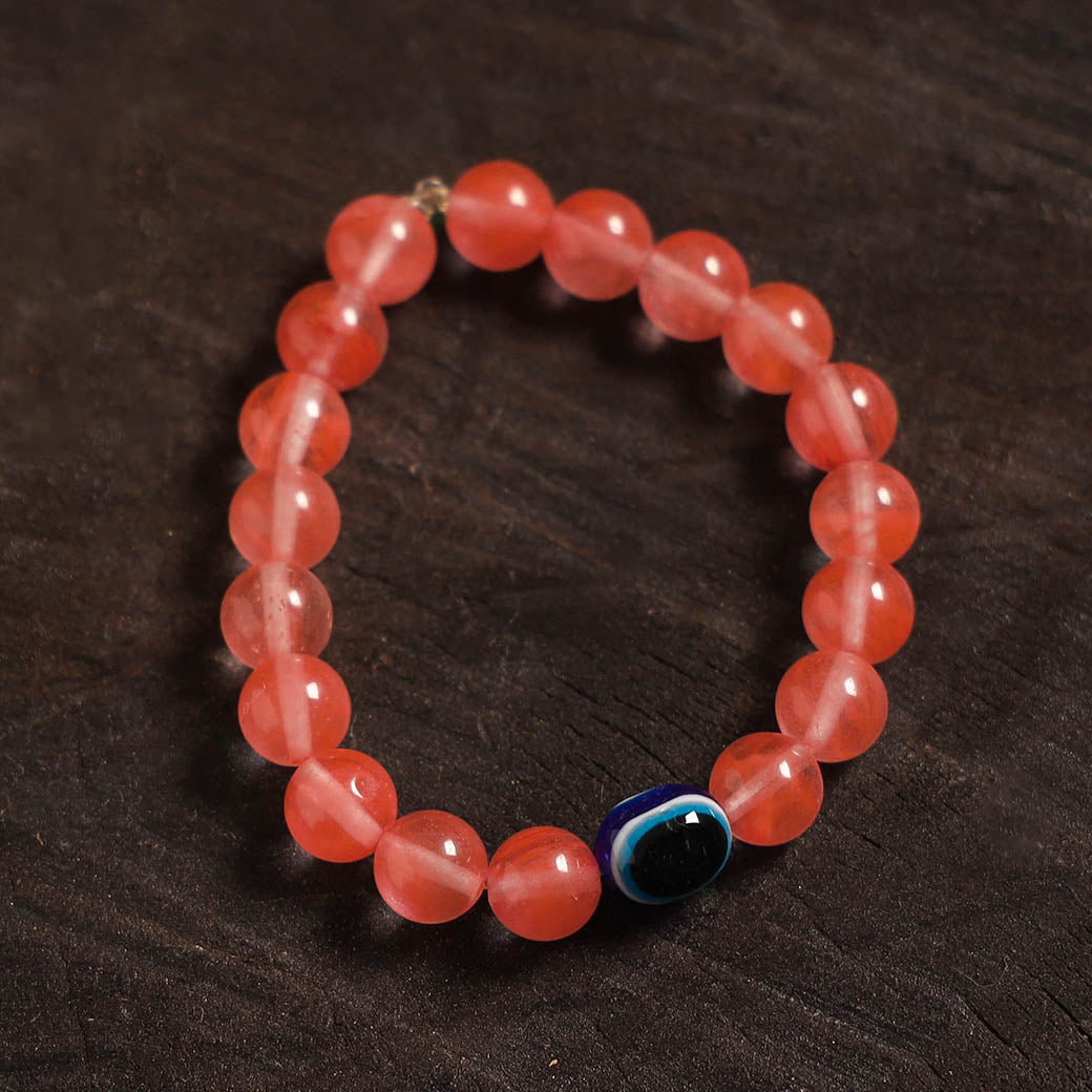 Handcrafted glass stone bracelet 04