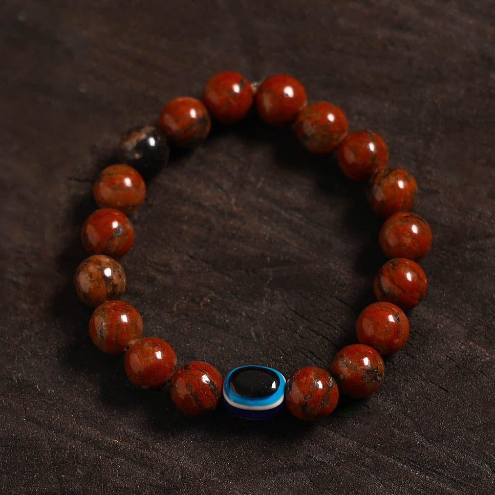 Handcrafted glass stone bracelet 07