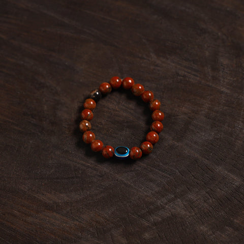 Handcrafted glass stone bracelet 07