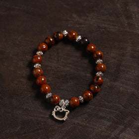 Handcrafted glass stone bracelet 08