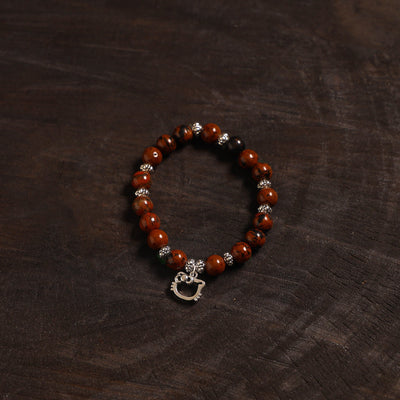 Handcrafted glass stone bracelet 08