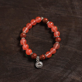 Handcrafted glass stone bracelet 10