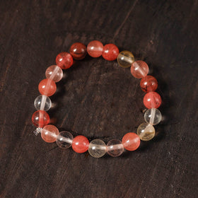 Red - handcrafted glass stone bracelet 14