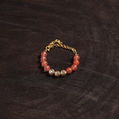 Handcrafted glass stone kundan work bracelet 45