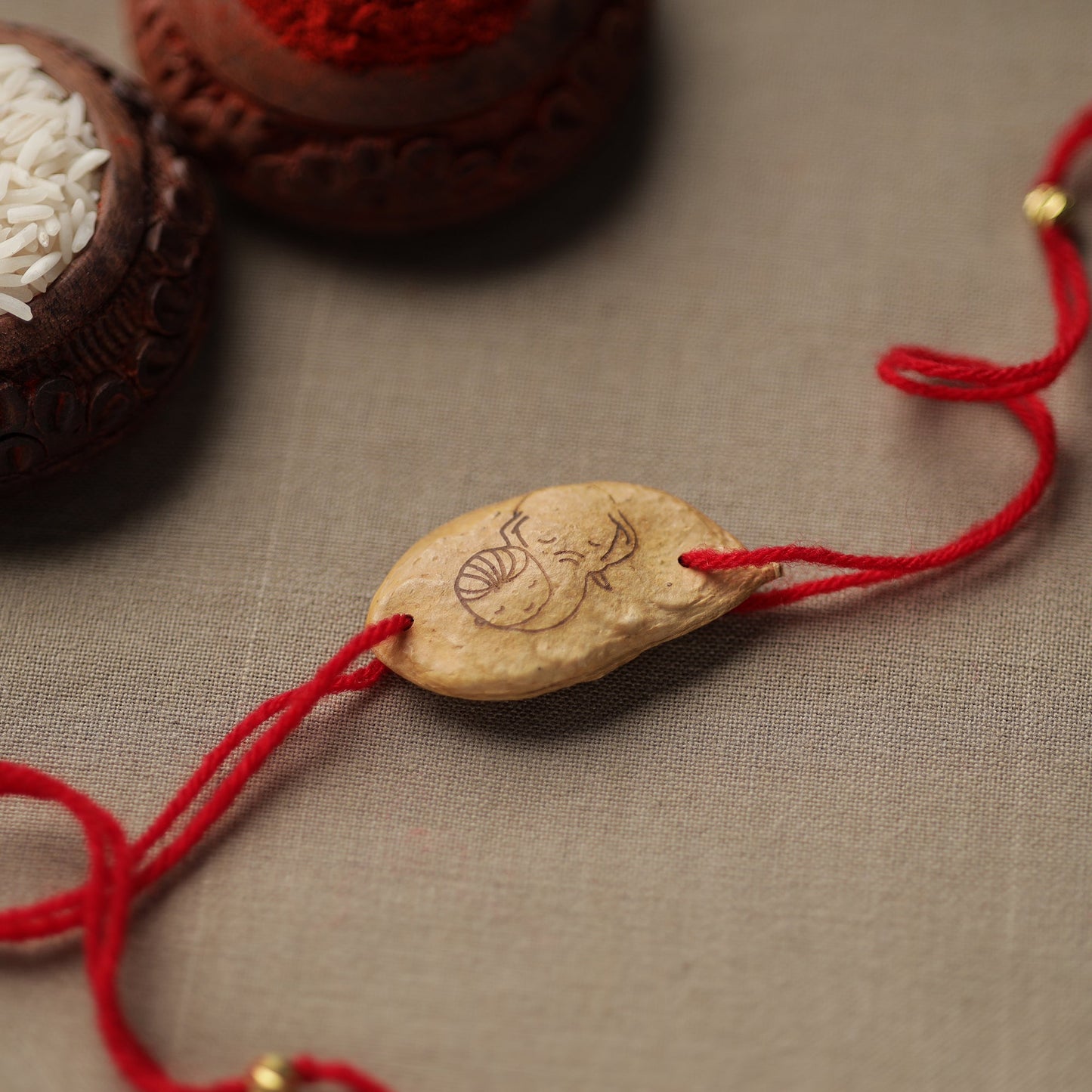  Green - Handcrafted Plantable Seed Rakhi 
