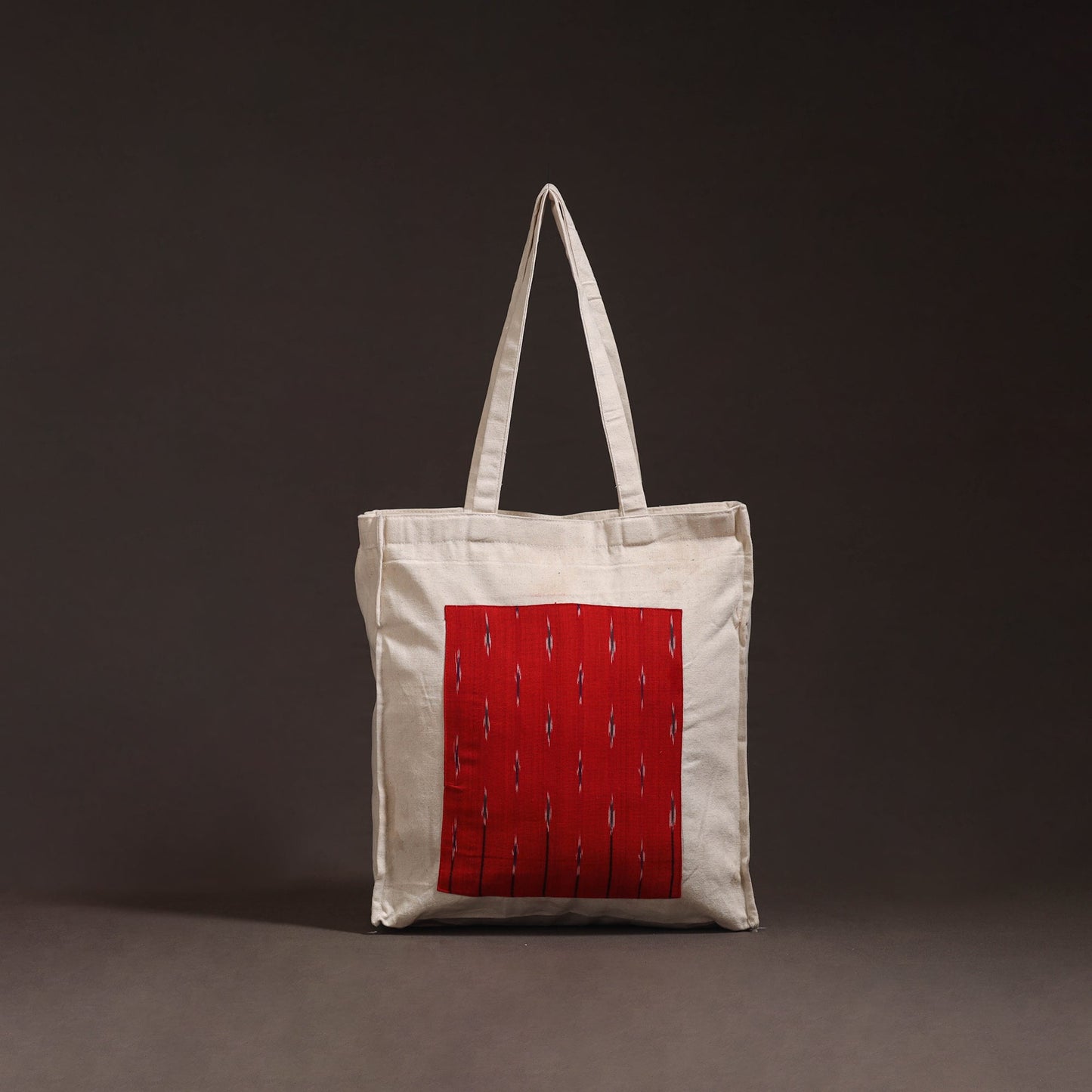 Handcrafted ikat patch shoulder bag 10