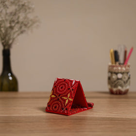 Handcrafted kantha hand embroidered mobile stand 09