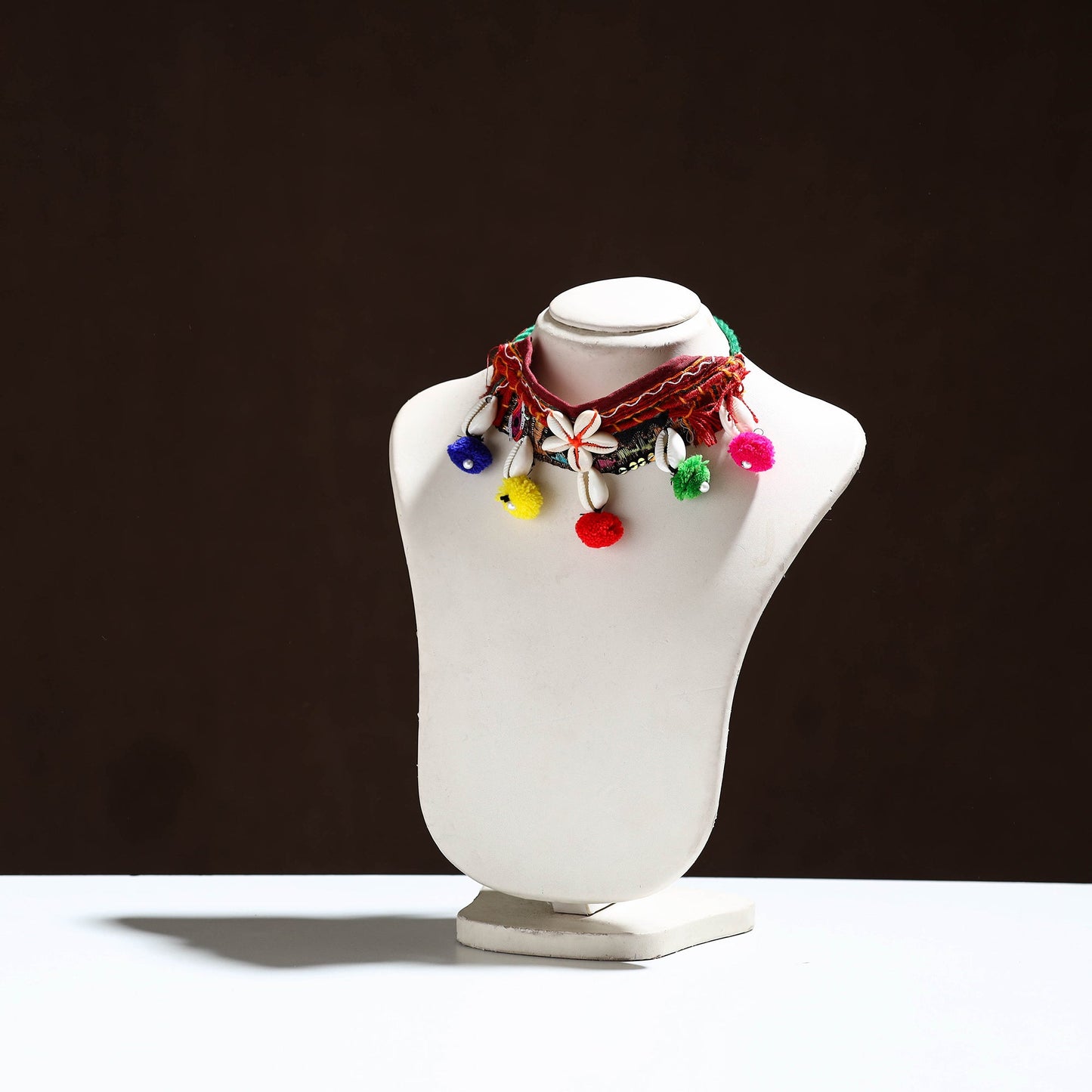 Handcrafted Kutch Embroidered Shell Work Choker Necklace 