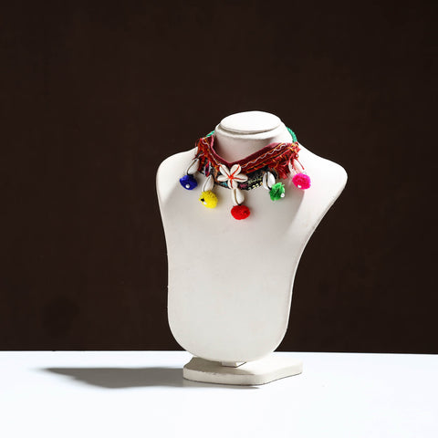 Handcrafted Kutch Embroidered Shell Work Choker Necklace 