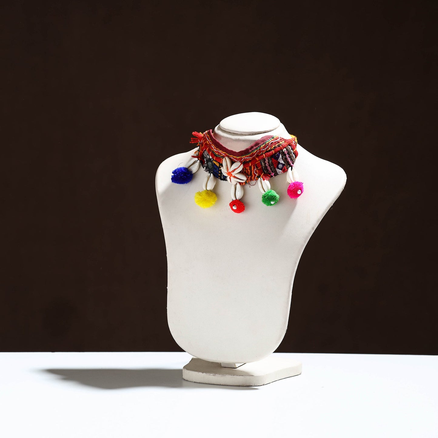 Handcrafted Kutch Embroidered Shell Work Choker Necklace 