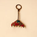 Red Handcrafted Kutch Hand Embroidery Keychain 