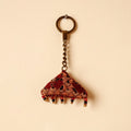 Red Handcrafted Kutch Hand Embroidery Keychain 