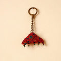 Red Handcrafted Kutch Hand Embroidery Keychain 