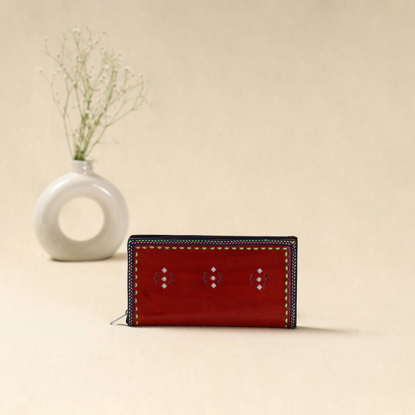 Handcrafted kutch leather clutch / wallet 41