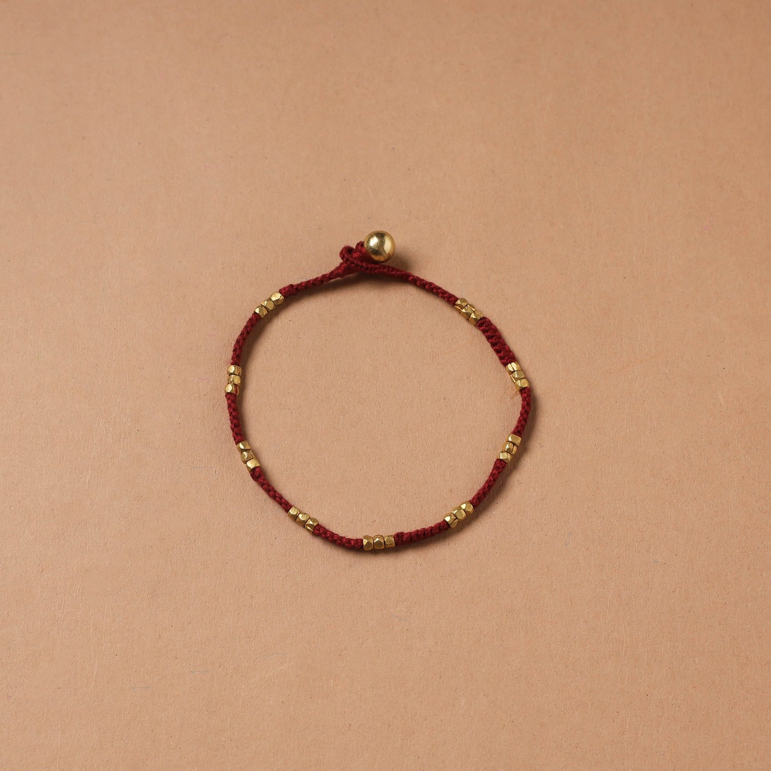 Handcrafted odisha dokra beads threadwork tribal anklet 10