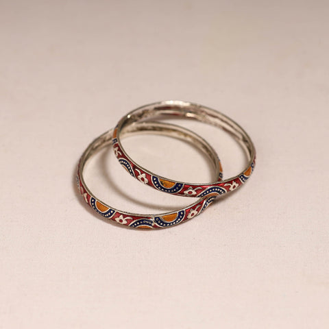 Handcrafted paka meenakari bangles (set of 2) 249
