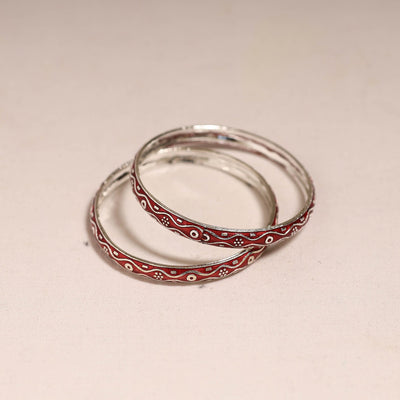 Handcrafted paka meenakari bangles (set of 2) 255