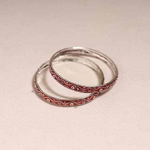 Handcrafted paka meenakari bangles (set of 2) 255