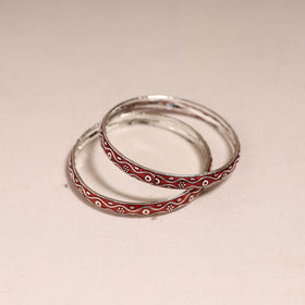 Handcrafted paka meenakari bangles (set of 2) 255