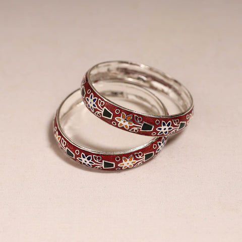 Handcrafted paka meenakari bangles (set of 2) 277