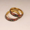 Handcrafted paka meenakari bangles (set of 2) 285