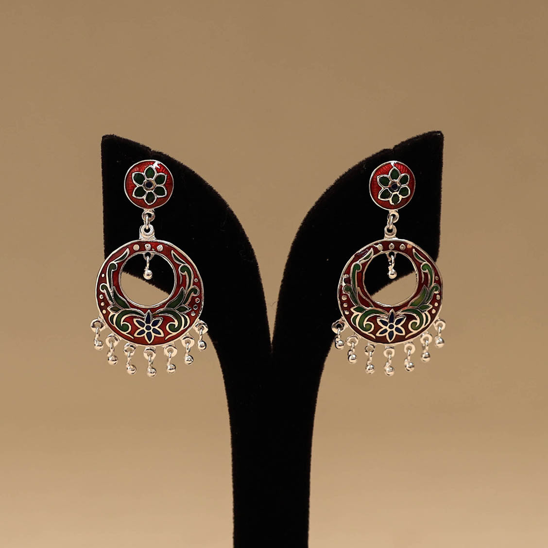 Handcrafted paka meenakari earrings 135