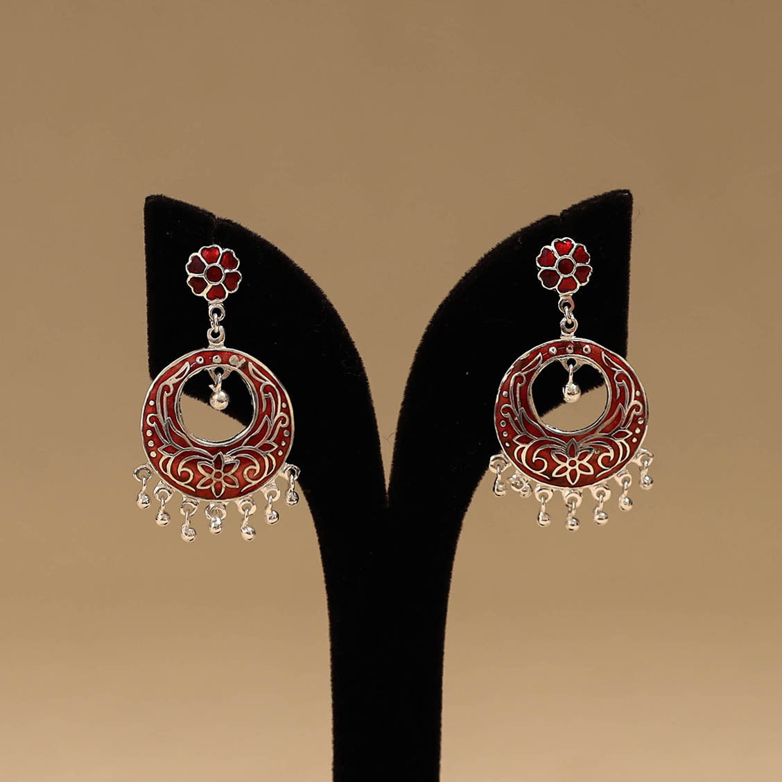Handcrafted paka meenakari earrings 137