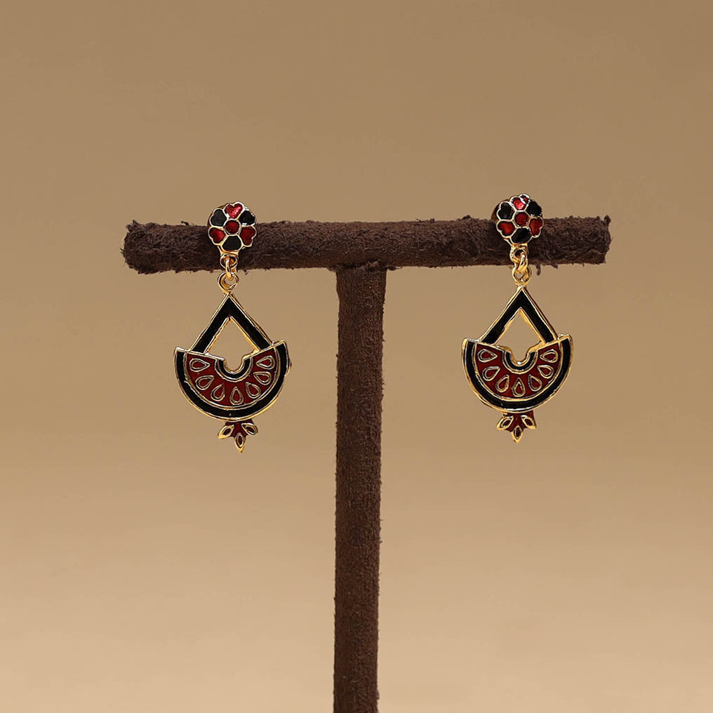 Handcrafted paka meenakari earrings 88