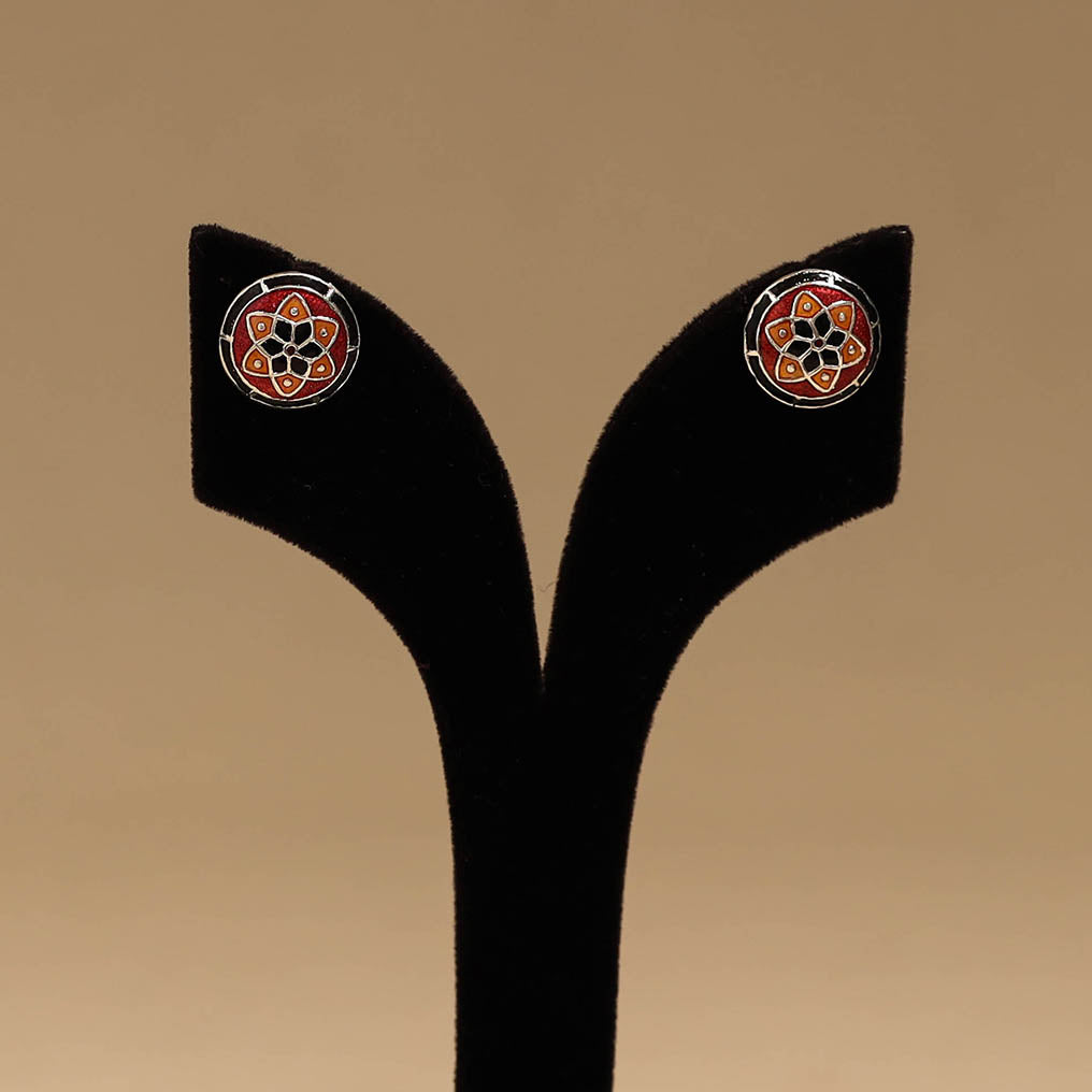 Handcrafted paka meenakari earrings 97