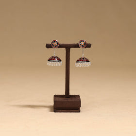 Handcrafted paka meenakari jhumki earrings 190