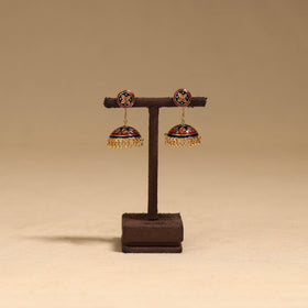 Handcrafted paka meenakari jhumki earrings 195