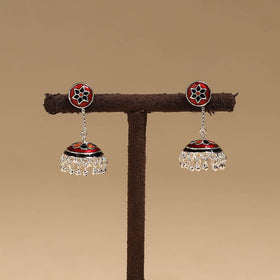 Handcrafted paka meenakari jhumki earrings 40