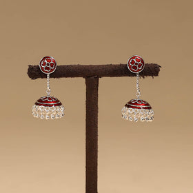 Handcrafted paka meenakari jhumki earrings 47