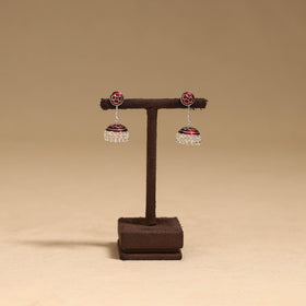 Handcrafted paka meenakari jhumki earrings 47