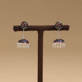Handcrafted paka meenakari jhumki earrings 52
