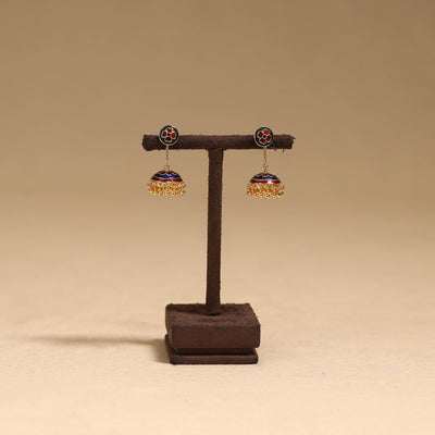 Handcrafted paka meenakari jhumki earrings 56