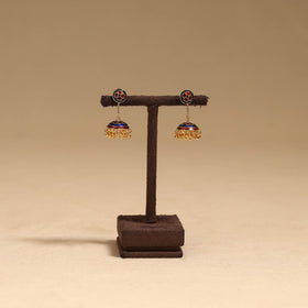 Handcrafted paka meenakari jhumki earrings 56