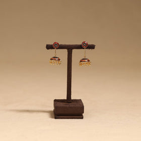 Handcrafted paka meenakari jhumki earrings 57