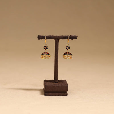 Handcrafted paka meenakari jhumki earrings 60
