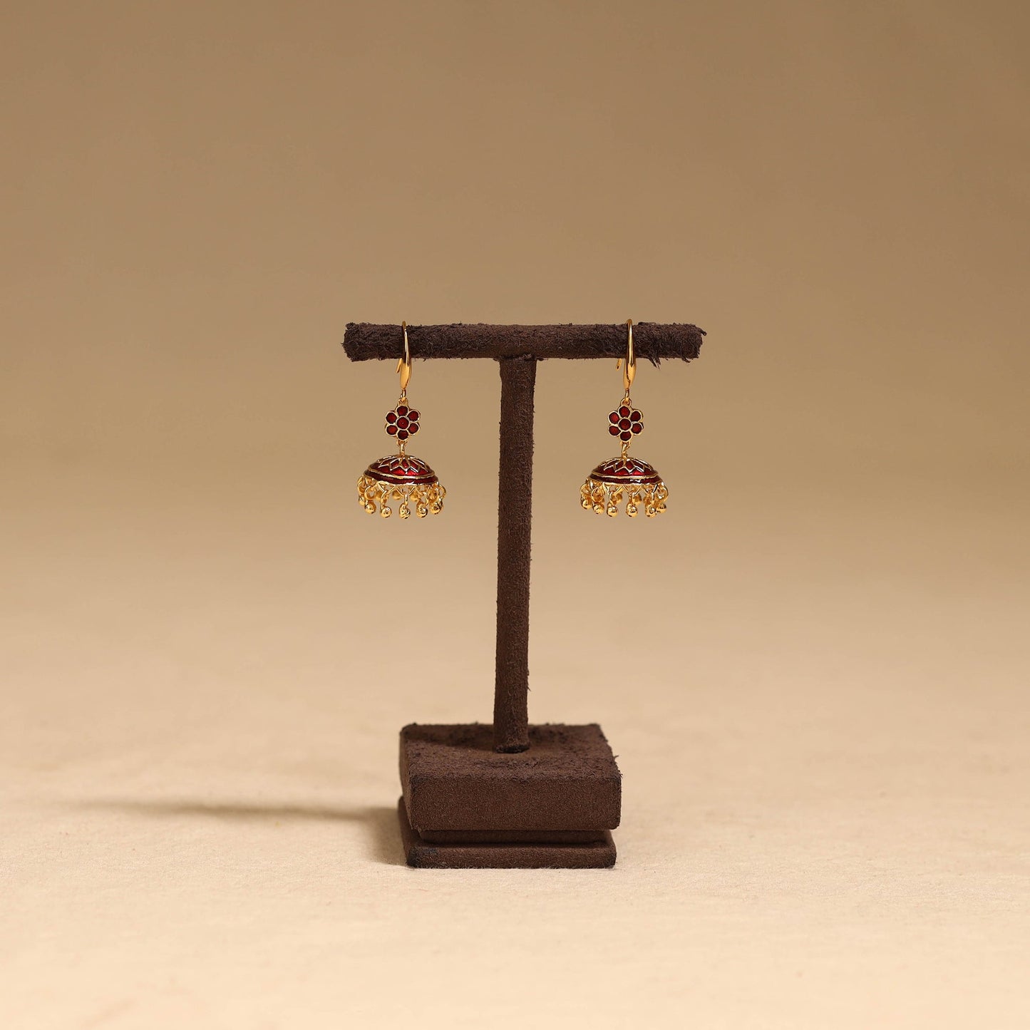 Handcrafted paka meenakari jhumki earrings 61