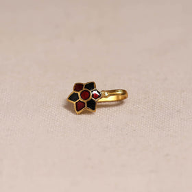Handcrafted paka meenakari nosepin 163