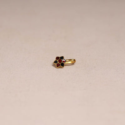 Handcrafted paka meenakari nosepin 163