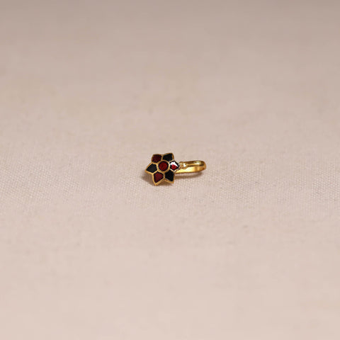 Handcrafted paka meenakari nosepin 163
