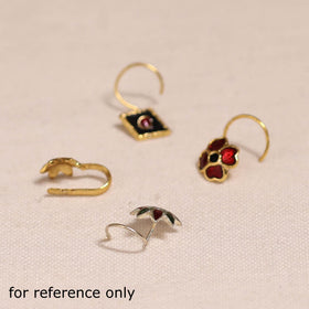 Handcrafted paka meenakari nosepin 183