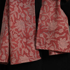 Red - handcrafted patchwork woollen stole 07