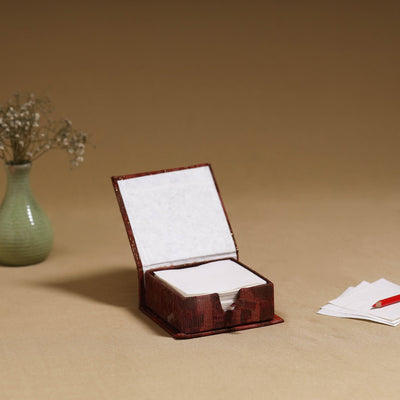 Red - handcrafted printed card holder with slips 32