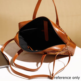  Handcrafted Ajrakh Block Printed Cotton Laptop Bag 