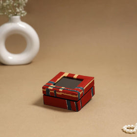 Handcrafted printed fabric ring/earring box 25