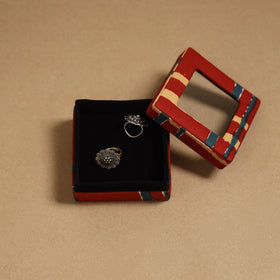 Handcrafted printed fabric ring/earring box 25